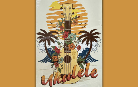 Affiche metallique Ukulélé